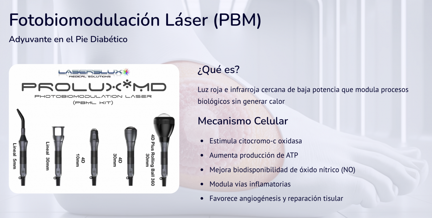 pie diabetico Fotobiomodulacion Laser
